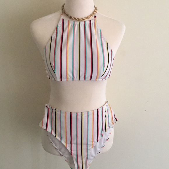 Halter Bathing Suit w/ Bottoms - Picture 1 of 3